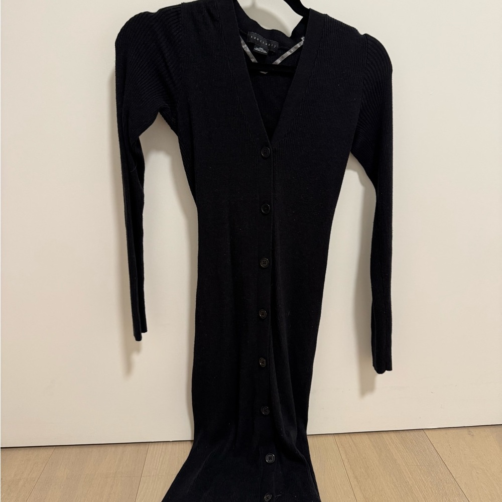 Sanctuary Clothing Long Black Cardigan